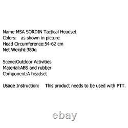 SORDIN Noise Reduction Airsoft Microphone Military Combat Swat Tactical Headset