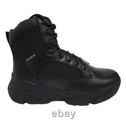 Skechers Work Men's Markan-Bovill Tactical Military Side Zip Boots Black Sz 10.5