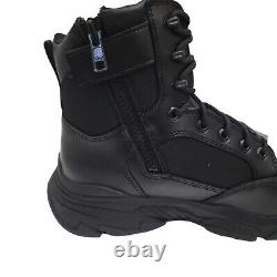 Skechers Work Men's Markan-Bovill Tactical Military Side Zip Boots Black Sz 10.5