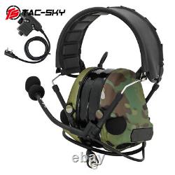 TAC-SKY COMTAC III Tactical Hearing Protection Noise Canceling Headset+U94 PTT