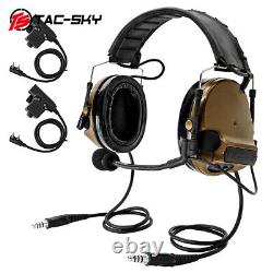 TS TAC-SKY COMTA III Dual Comm Hearing Protection Tactical Headset + U94 PTT