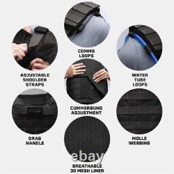 T? Ctic? N Tactical Black Plate Carrier BattleVest Military Combat Gear Airsoft