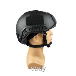 Tactical Ballistic Helmet UHMW-PE NIJ IIIA GA2 Bulletproof Military Fight Black
