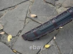 Tactical Combat Katana Camping Survival Military Sword 60Si2Cra Steel Sharp#2795