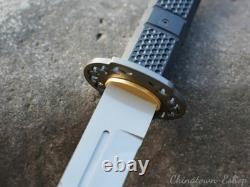Tactical Combat Katana Camping Survival Military Sword 60Si2Cra Steel Sharp#2795