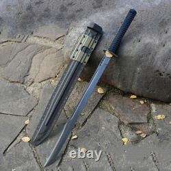 Tactical Combat Saber Knife Survival Military Shoto Sword 60Si2Cra Steel #2793 Tactical Combat Saber Knife Survival Military Shoto Sword 60Si2Cra Steel #2793