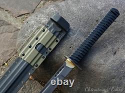 Tactical Combat Saber Knife Survival Military Shoto Sword 60Si2Cra Steel #2793 Tactical Combat Saber Knife Survival Military Shoto Sword 60Si2Cra Steel #2793
