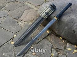Tactical Combat Saber Knife Survival Military Shoto Sword 60Si2Cra Steel #2793 Tactical Combat Saber Knife Survival Military Shoto Sword 60Si2Cra Steel #2793