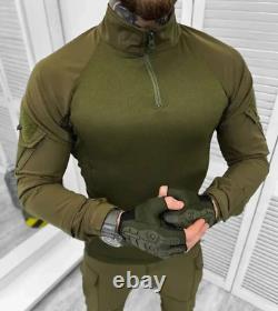 Tactical Combat Suit Olive Single Sword, Combat Military Spring Uniform Olive