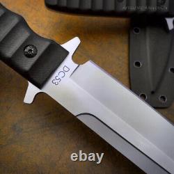 Tactical DC53 Steel Hunting Knife Fixed Blade Military Survival Bushcraft Kydex