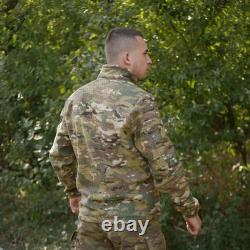 Tactical Fleece Jacket Windblock Military Combat Hoodless Sweater Multicam