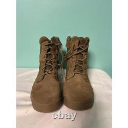 Tactical Military Combat Boots Lace-up Ankle High Desert Tan Outdoor Footwear