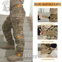 Tactical Military G3 Combat Shirt & Pants Knee Pad Uniform BDU Paintball Clothes