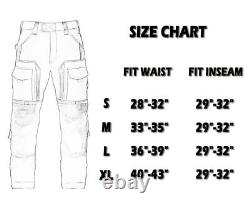 Tactical Molle Pants With EVA Knee Pads Military Hiking Airsoft Combat Trousers