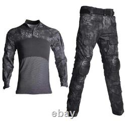 Tactical Pants Military Uniform+pads Army Camouflage Suit Combat Shirt CargoSet