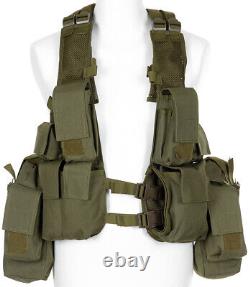 Tactical Vest Military Army Combat Lightweight Various Pockets OD Green