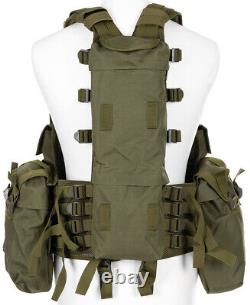 Tactical Vest Military Army Combat Lightweight Various Pockets OD Green