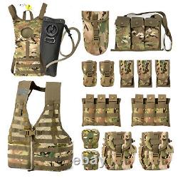 Tactical Vest Military Fighting Load Carrier Vest and Army FLC Pouches Multicam