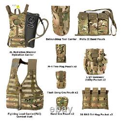 Tactical Vest Military Fighting Load Carrier Vest and Army FLC Pouches Multicam