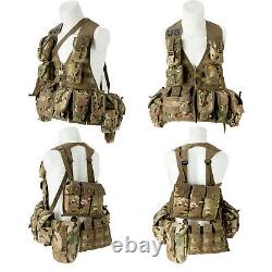 Tactical Vest Military Fighting Load Carrier Vest and Army FLC Pouches Multicam