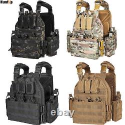 Tactical Vest Military MOLLE Shield Plate Carrier Combat Padded Body Gear Armor