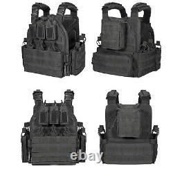 Tactical Vest Military MOLLE Shield Plate Carrier Combat Padded Body Gear Armor