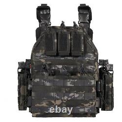 Tactical Vest Military MOLLE Shield Plate Carrier Combat Padded Body Gear Armor