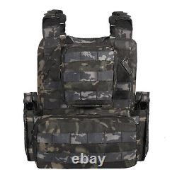 Tactical Vest Military MOLLE Shield Plate Carrier Combat Padded Body Gear Armor