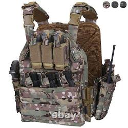 Tactical Vest Military Molle 10x12in Plate Carrier Combat Padded Body Gear Armor