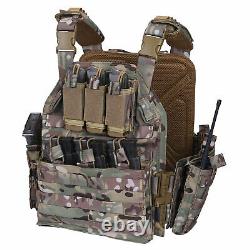 Tactical Vest Military Molle Airsoft Body Armor Combat Plate Carrier Multicam