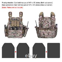 Tactical Vest Military Molle Airsoft Body Armor Combat Plate Carrier Multicam