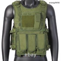 Tactical Vest Military Molle Police Softboard Vehicle Outdoor Assault Combat New