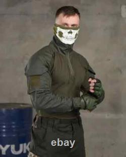 Tactical combat military shirt green patch