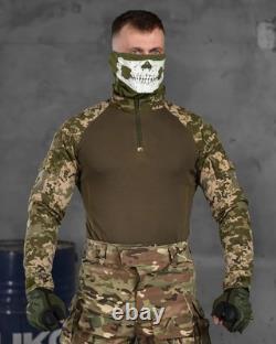 Tactical shirt pixel zsu, military combat shirt pixel spring, men's combat s