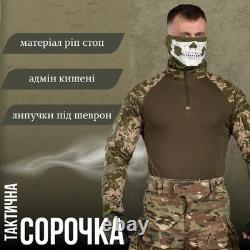 Tactical shirt pixel zsu, military combat shirt pixel spring, men's combat s