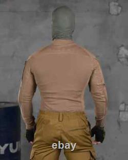 Tactical shirt ubaks olive, military combat shirt cotton, army ubaks coyote zsu