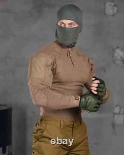Tactical shirt ubaks olive, military combat shirt cotton, army ubaks coyote zsu