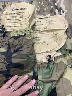 USMC Two Man Combat Tent Woodland Camo Tactical Military System Litefighter