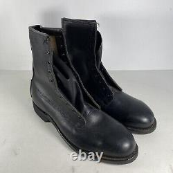 VTG 1988 Addison US Army Black Leather Tactical Combat Military Boots Mens 9.5R
