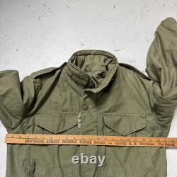 Vintage 1980s US Military M-65 Field Combat Jacket Tactical OG-107 Small Short