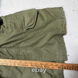 Vintage 1980s US Military M-65 Field Combat Jacket Tactical OG-107 Small Short