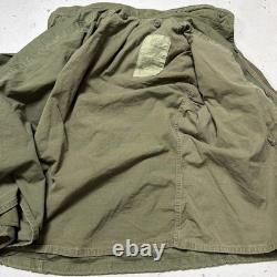 Vintage 1980s US Military M-65 Field Combat Jacket Tactical OG-107 Small Short