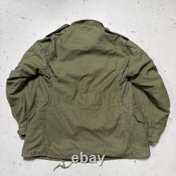 Vintage 1980s US Military M-65 Field Combat Jacket Tactical OG-107 Small Short