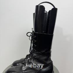 Vintage Black Leather Military Combat Boots Tactical Lace Up EU 43 US 9.5
