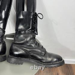 Vintage Black Leather Military Combat Boots Tactical Lace Up EU 43 US 9.5