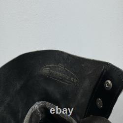 Vintage Black Leather Military Combat Boots Tactical Lace Up EU 43 US 9.5