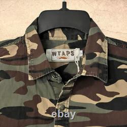 WTAPS Lima Camo Tactical Combat Snap Up Shirt Men's Size Large Military Outdoor