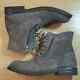 Ymc Grey Suede Zip Boots Lace-up Zipper Gray Tactical Military Combat Army 44 11