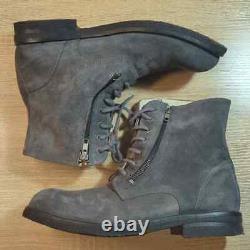 YMC Grey Suede Zip Boots Lace-up Zipper Gray Tactical Military Combat Army 44 11