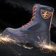 1x Botte Militaire Tactique Noire à Fermeture éclair Latérale Pour Le Trekking En Extérieur, Imperméable Et Combat.